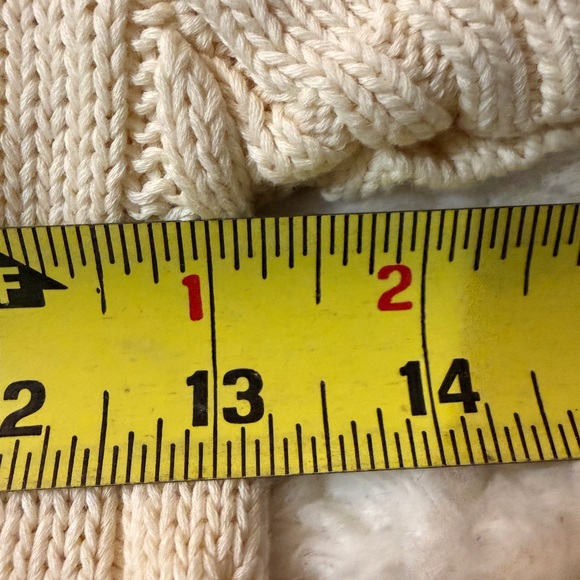 Polo Ralph Lauren Cream Cable Knit Short Sleeve Sweater Heart RL Patch XS - Picture 5 of 7